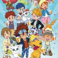 Постер аниме Приключения Дигимонов: Рассказ о двадцатилетнем юбилее